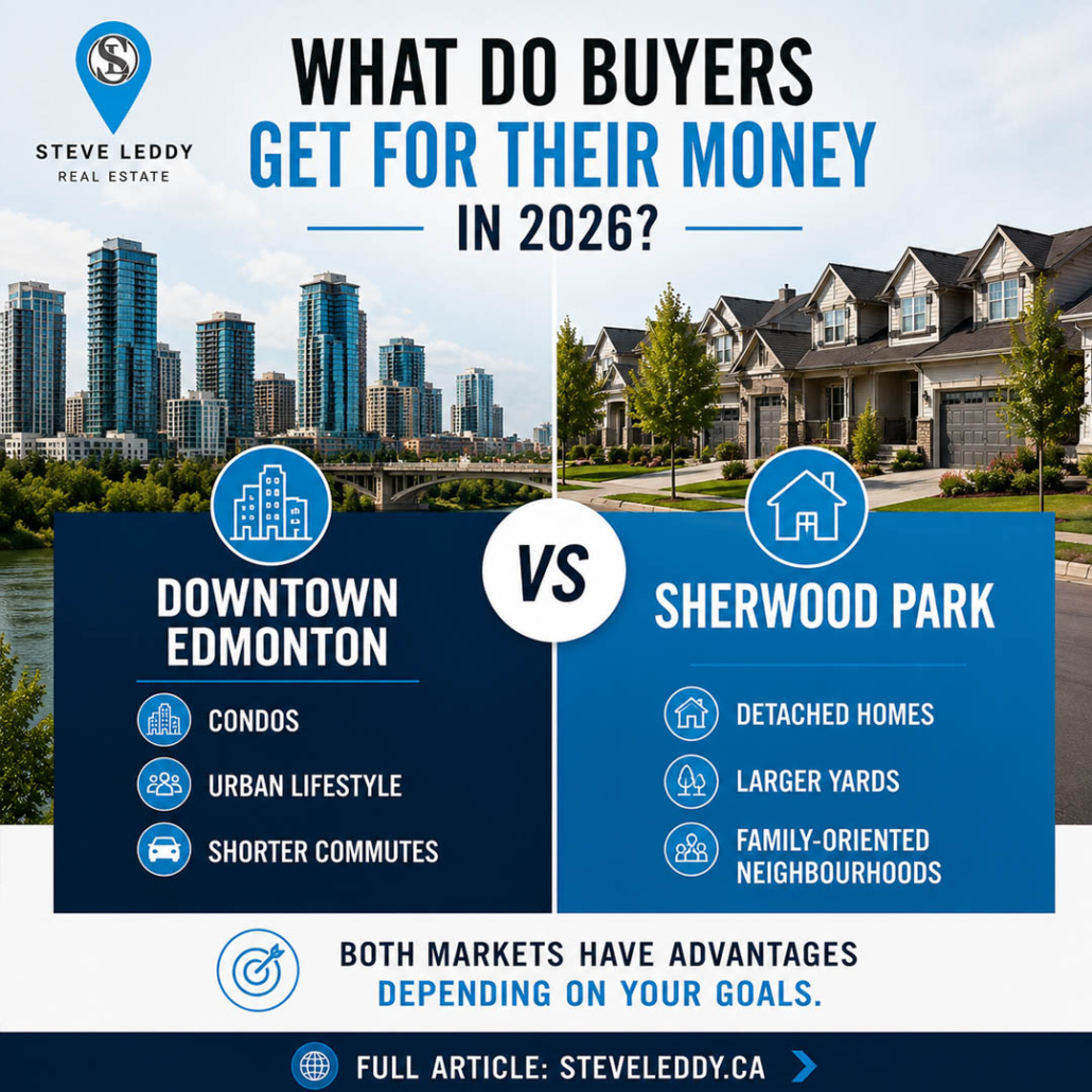 downtown edmonton ab vs sherwood park ab real estate